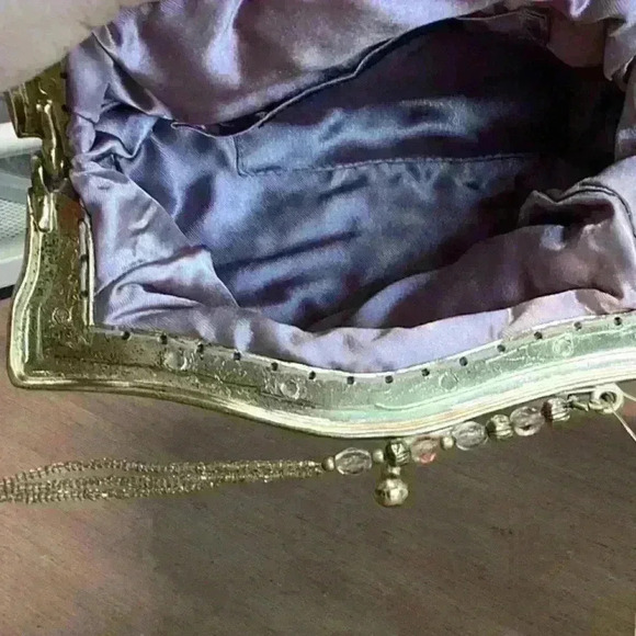 Vintage Sequin Embroidered Evening Clutch NWT Bag - Picture 5 of 6